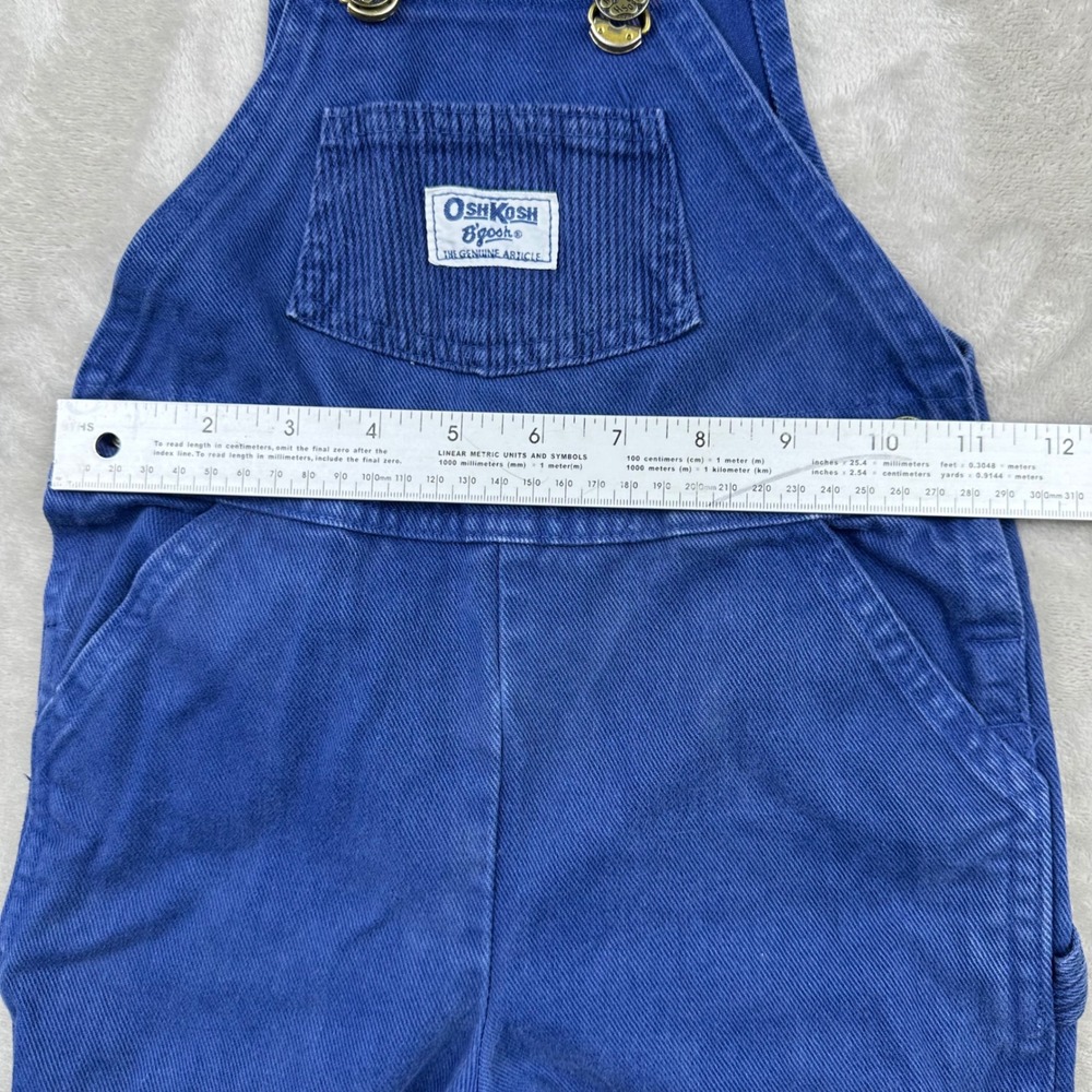Vintage‎ 1990s OshKosh B'gosh Blue Overalls Toddler 3T Made USA Cotton Snap Leg - Picture 9 of 16
